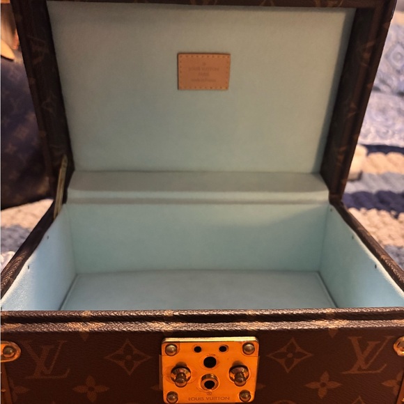 Louis Vuitton Brown Monogram Trunk with Gold Accents - Picture 3 of 10